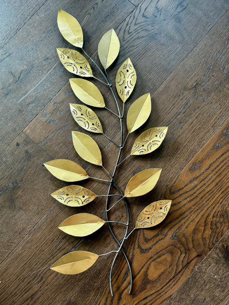 Copper & Bronze Leaf Metal Wall Art 85cm