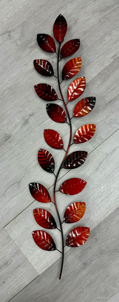 SALE - Beige & Cream Leaf Metal Wall Art 75cm - LOW STOCK
