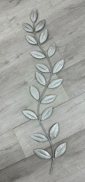 SALE - Beige & Cream Leaf Metal Wall Art 75cm - LOW STOCK