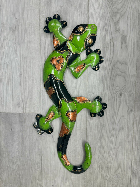 Ghecko Lizard Brown/Black Metal Wall Art 62cm - LAST ONE