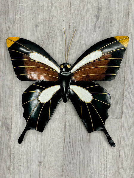Butterfly Large Multicoloured Metal Wall Art 41cm