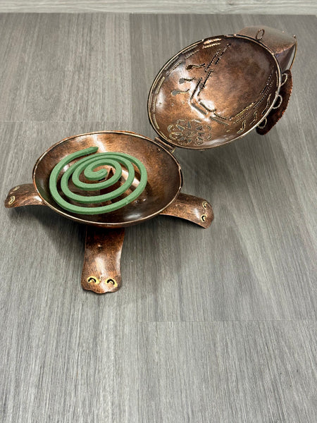 Turtle Mosquito Coil Burner 25cm - GOLD