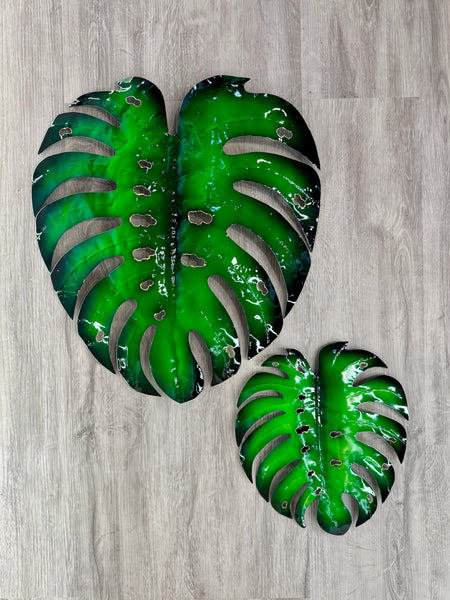 Monstera Leaf Large Metal Wall Art 50cm