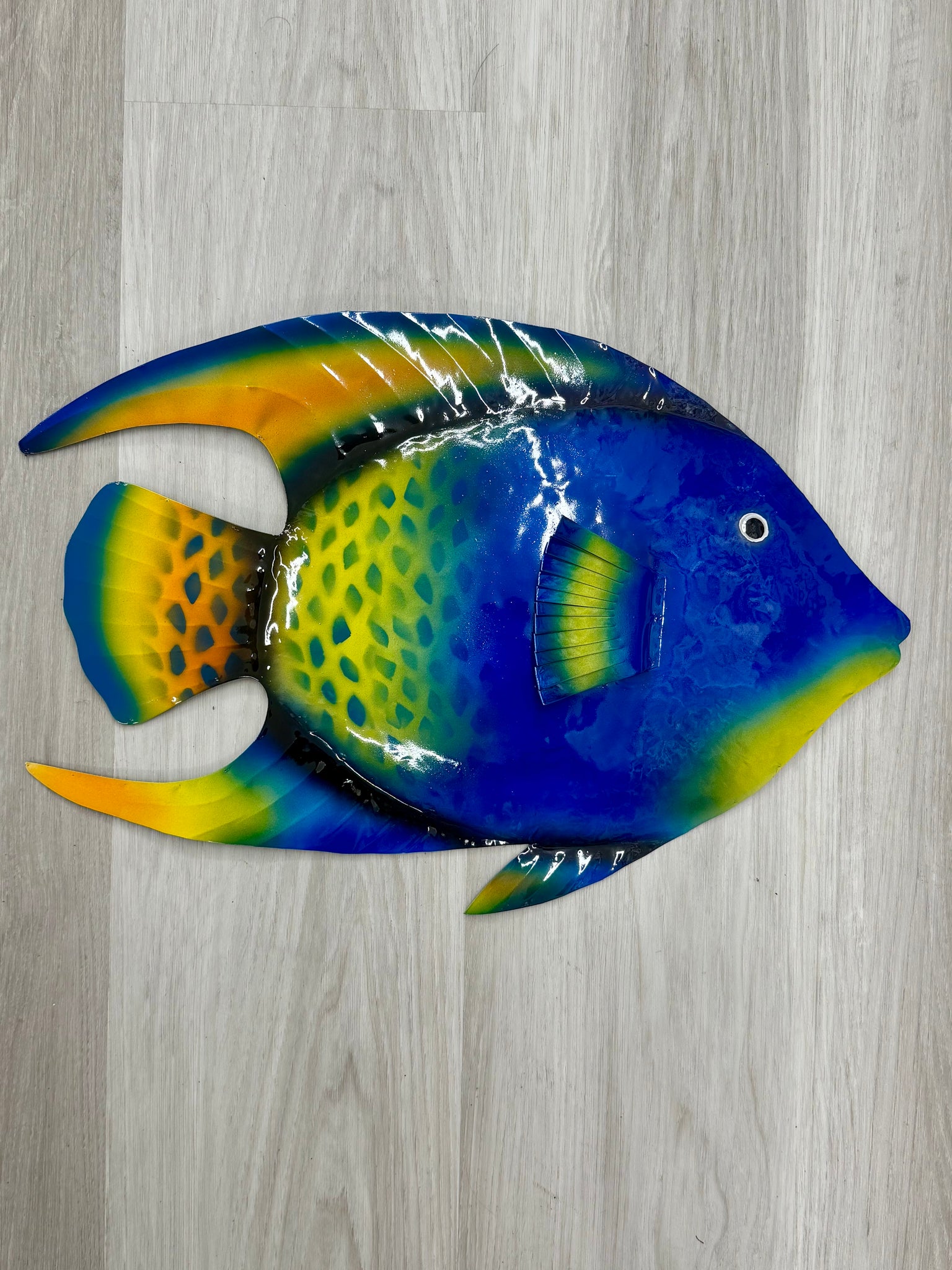 Tropical Angel Fish Metal Wall Art 45cm - LAST TWO